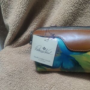 Patricia Nash burgundy  Leather Wallet 12Lx6D